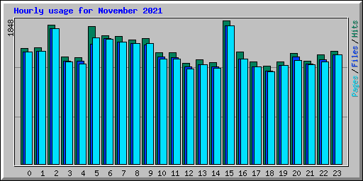 Hourly usage for November 2021