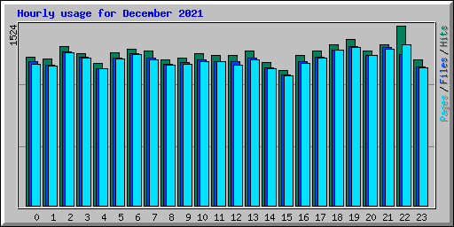 Hourly usage for December 2021