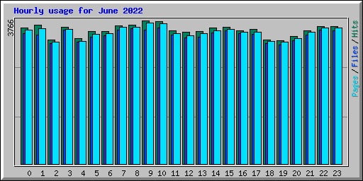 Hourly usage for June 2022