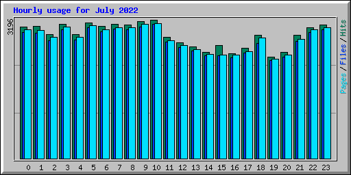 Hourly usage for July 2022