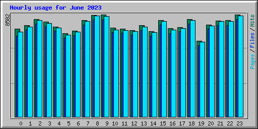 Hourly usage for June 2023