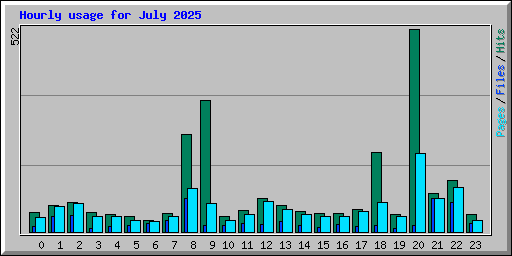 Hourly usage for July 2025